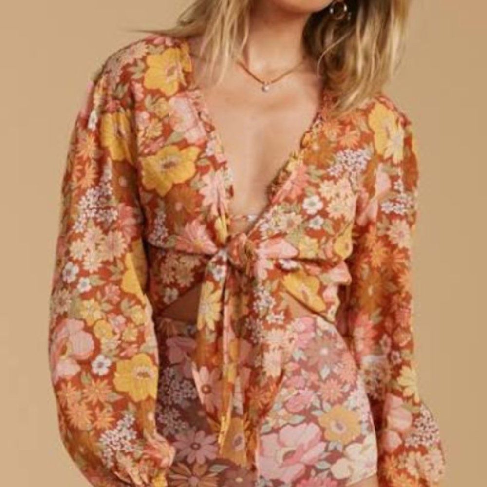 Billabong x The Salty Blonde Float Away Top M, 70's chic